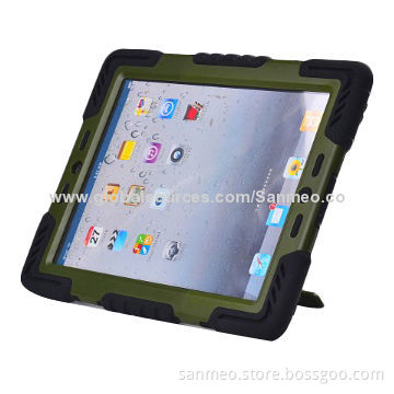 Silicone Protection Case for iPad2/3/4, Shockproof, Dustproof and Waterproof